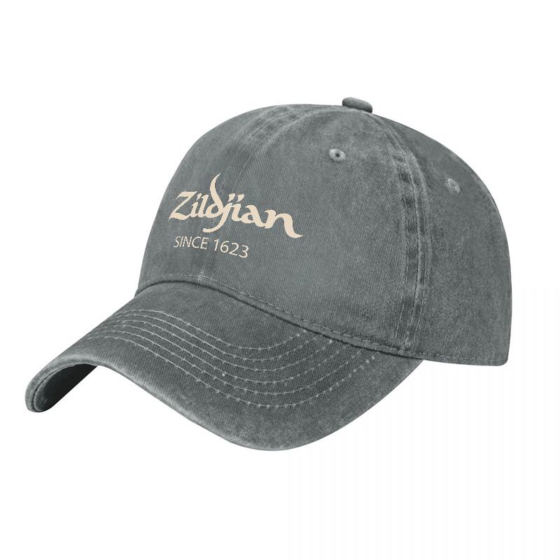Zildjian Since Washed Canvas Baseball Cap Classic Drum Brand Logo Embroidered Adjustable Fit Unisex Streetwear Hat