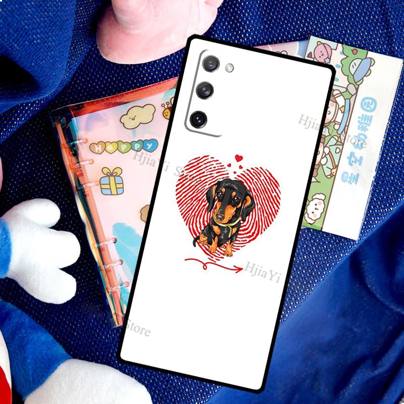 Милый чехол с изображением собаки таксы для Samsung Galaxy S20 FE S21 Ultra Note 20 Note 9 10 S8 S9 S10 Plus, чехол для телефона