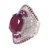 BLUELANS RINGS Ruby Stone Ring Sparkling FALSE Finger Inlaid Engagement Band Women Jewelry Gift