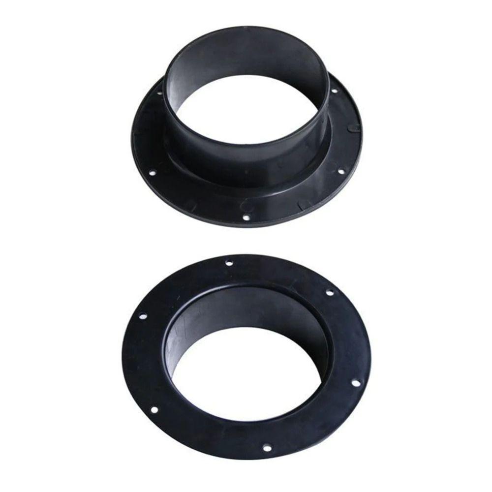 Round Wall Flange Connector Black Vent Pipe Adapter Exhaust Pipe Connector Ventilation Pipe