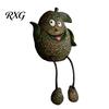 Small Fruit Statues for Decor Resin Shelf Sitter Figurines with Flexible Dangling Legs, Whimsical Hanging Edge Statues, Mini Home Cute Character
