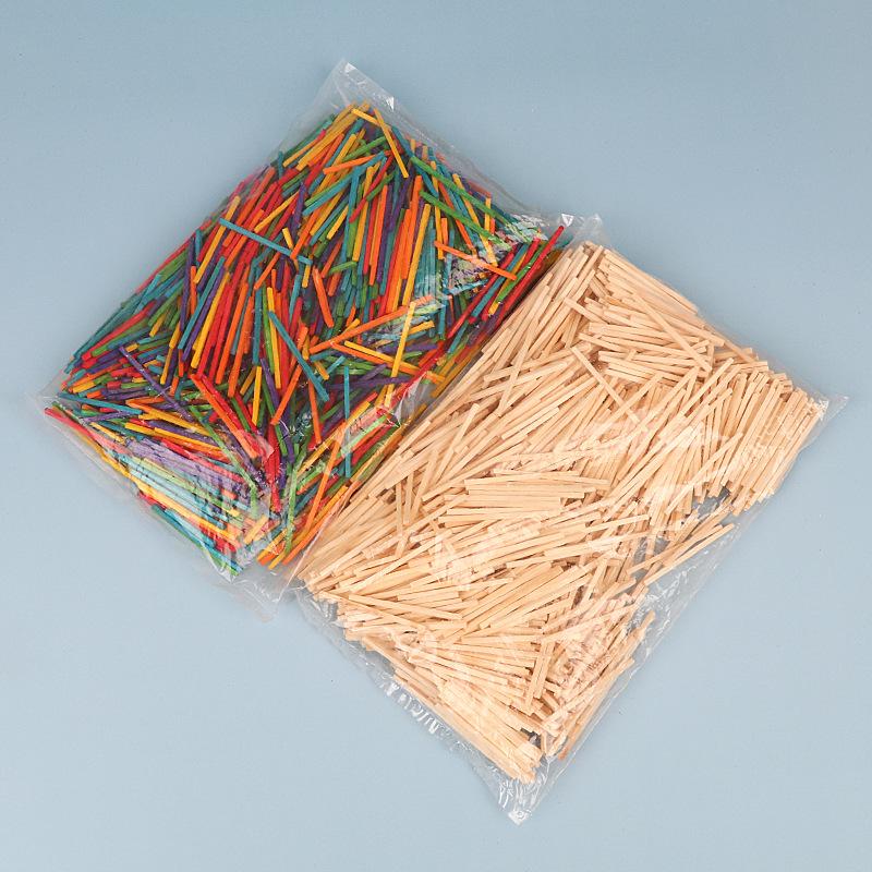 1000Pcs Mini Birch Wood Sticks Smooth Unfinished Wooden Rods for DIY Model Making Art Class Supply for Students