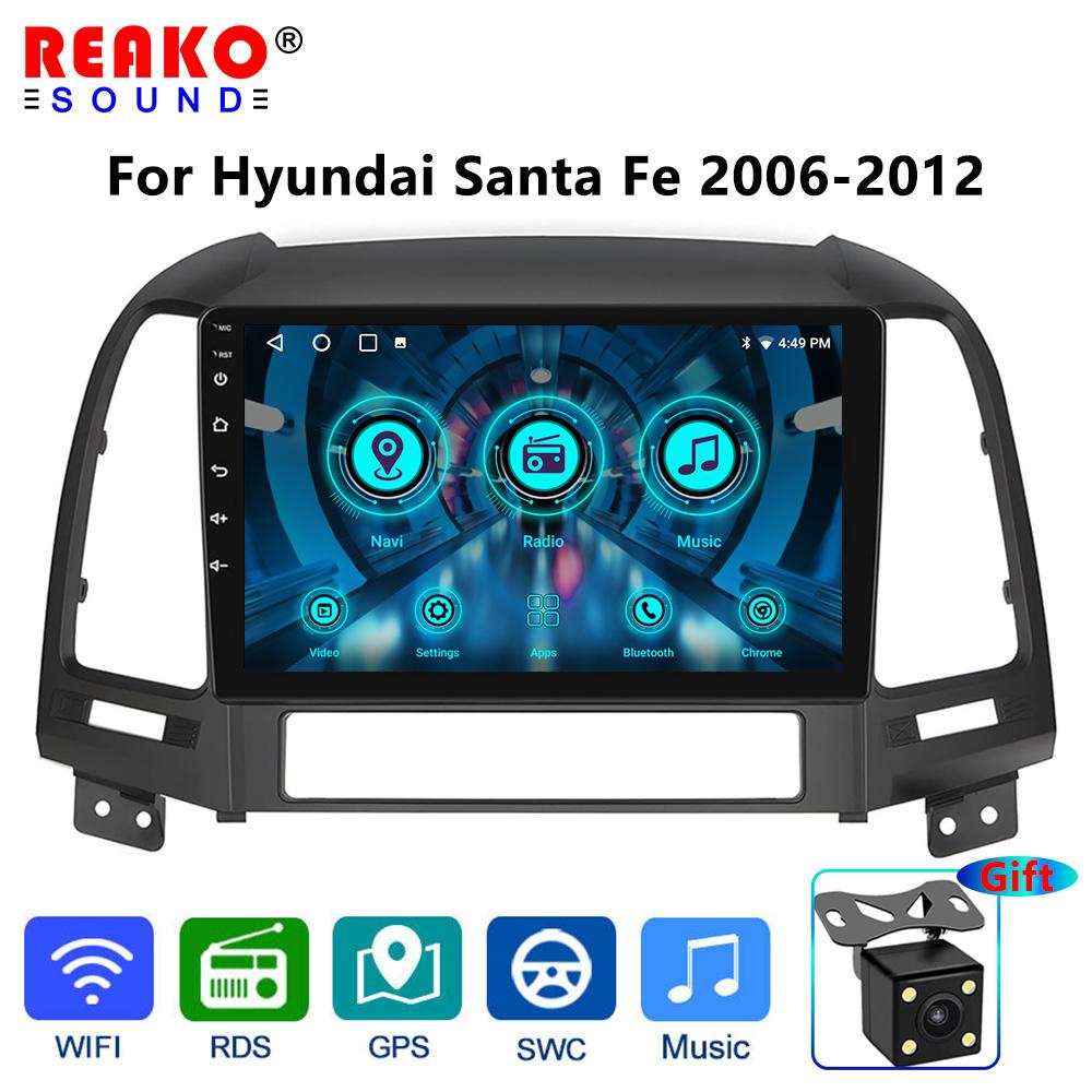 Reakosound Автомобильный радиоприемник с Android DSP, мультимедийный видеоплеер, навигация, GPS для Hyundai Santa Fe 2 2006-2012, 2din головное устройство Carplay