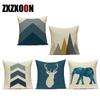 Decorative Throw Pillows Case Polyester Geometric Mountain Square Pillow Cushion Cover for Sofa Home Bedroom Almofadas