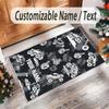 Truck Theme Crystal Velvet Floor Rug Personalized Custom Name Text Warm Carpet Home Decoration