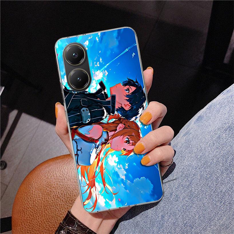 Чехол для телефона Anime Sword Art Online SAO для Xiaomi Poco X7 X6 X5 Pro F7 Ultra Redmi 15C 15 13C 13 12C 12 10 10A 10C 9 9A 9C 9T Cov