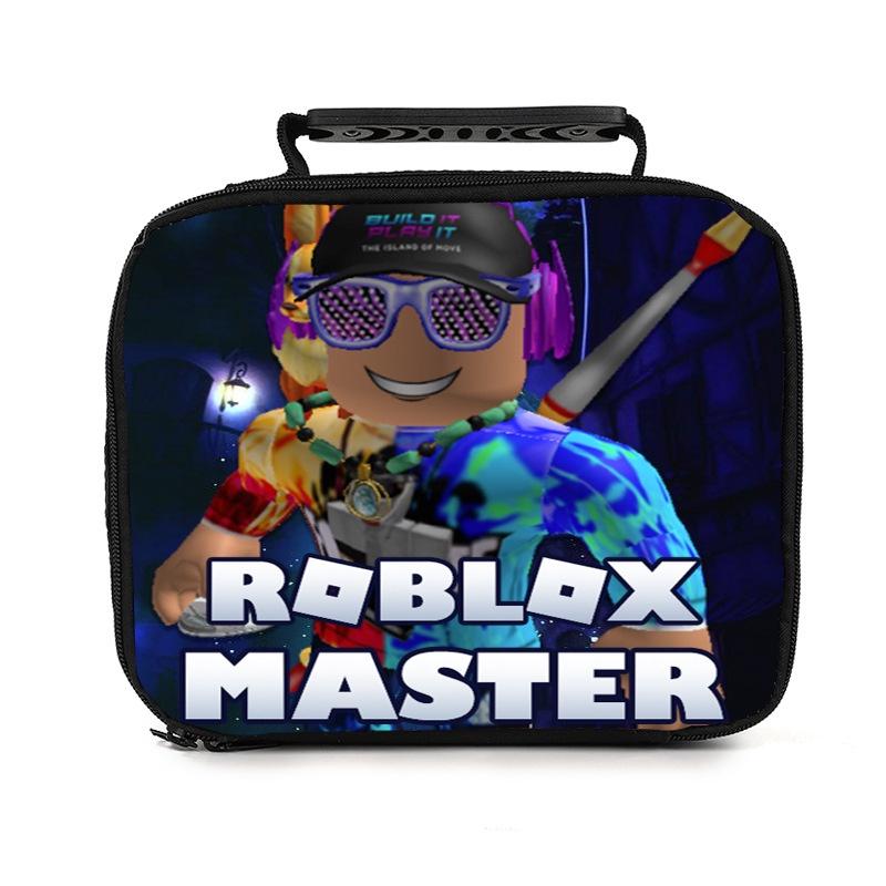 Ручная термосумка для ланча Roblox для студентов, из прочного ПВХ, с вместительным дизайном
