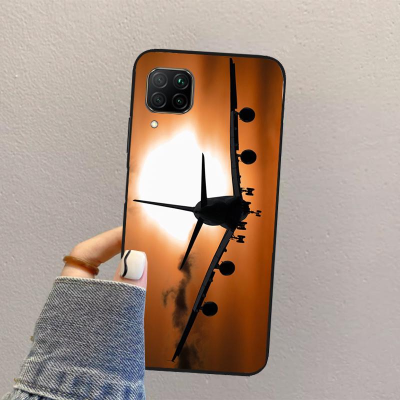 Чехол Самолет Самолет Самолет Для Huawei Nova Y73 Y72 Y61 Y91 Y70 Y60 Y90 12s 12i 11i 8i 9 10 SE P30 P40 Lite P60 Pro