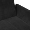 2 Seater Sofa Bed with Ottoman Black Velvet