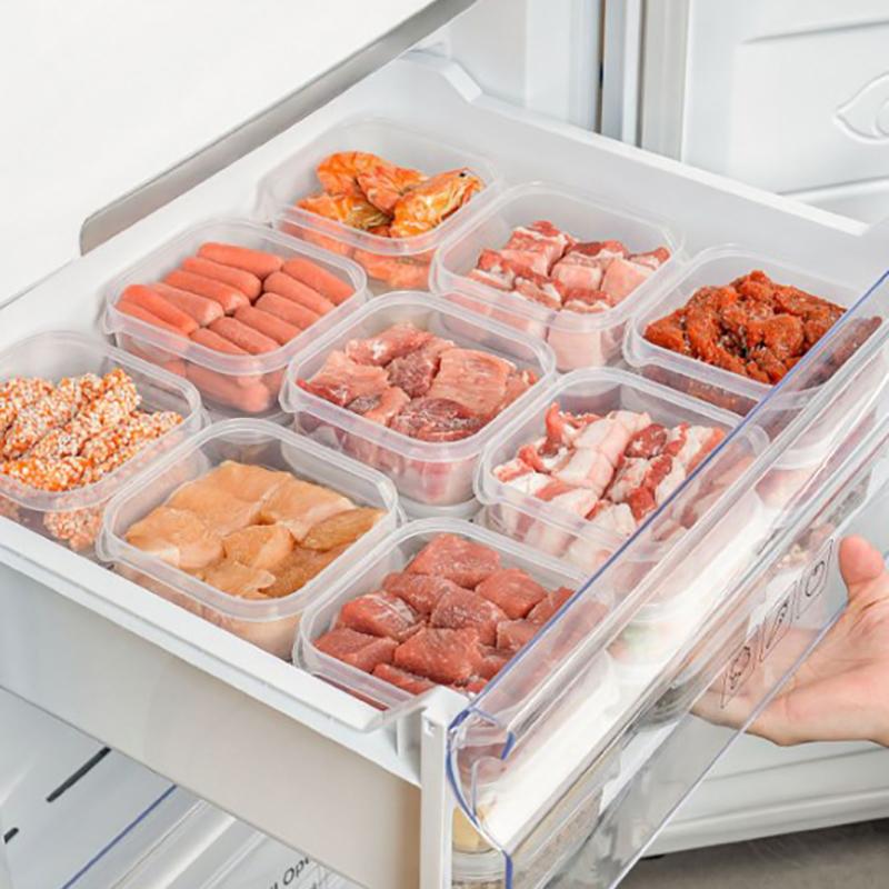 Refrigerator Storage Box Fridge Organizer Meat Fruit Vegetable Food Container Sealed Fresh Box With Lid Kitchen Accessories