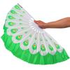 32.5cm Chinese Short Bellydance Fan Plastic Stick Hand Dye Adults Fan High Quality Dance Fan