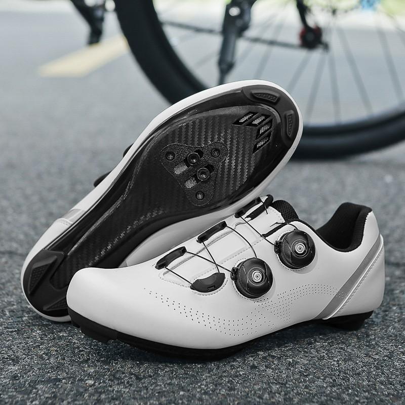 Road Bike Cycling Shoes With Cleats Set Mountain Flat Pedal Stiff Sole Indoor Trainer Footwear