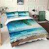 Ocean Palm Tree Coconut Tree Print Duvet Cover Summer Beach Hawaiian Tropical Style Quilt Cover Soft Comfortable Bedding Cover