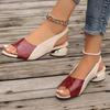 Women Mid Heels Sandals Fashion Chunky Open Toe Shoes New Casual Designer Pumps Classic