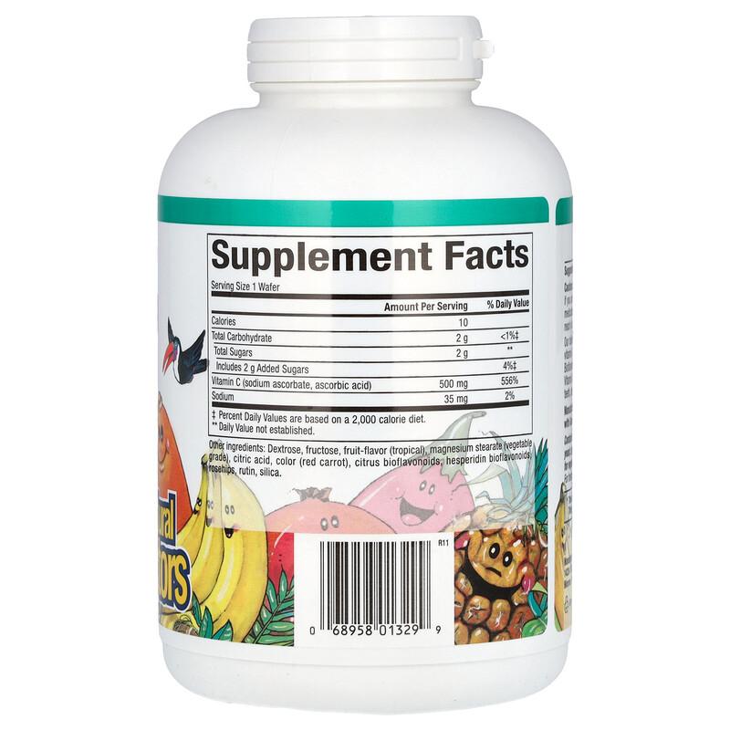 Vitamin C, Fruit-Flavor Chew, Tropical, 500 mg, 180 Chewable Wafers
