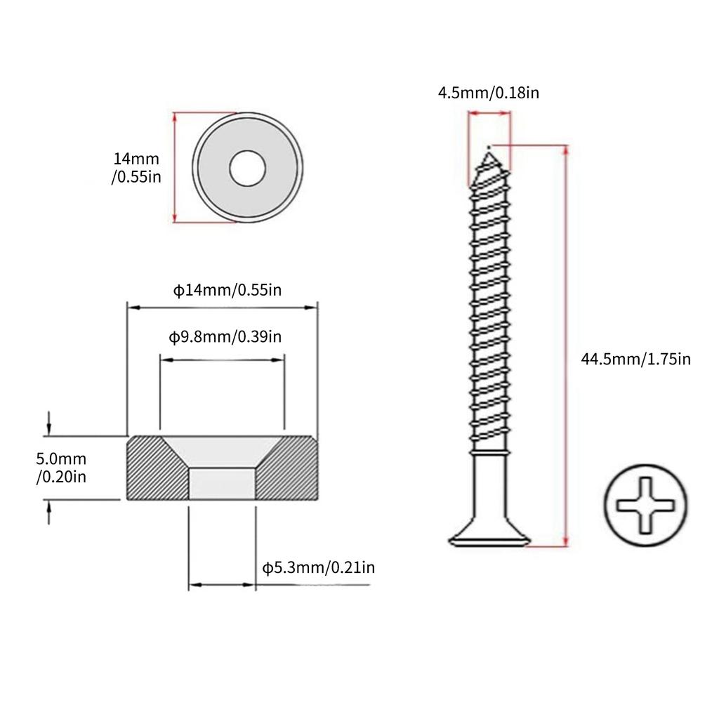 4 PCS Guitar Neck Joint Bushings Set Guitar Neck Mounting Screws Bass Ferrules Bushings with Nuts