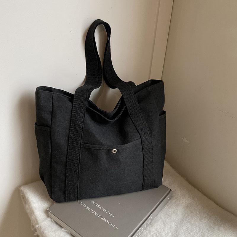 Simple Commuter Niche Design Foreign Style Large Capacity Tote Bag 2025 Literature and Art College Students Class Shoulder Bag Bag