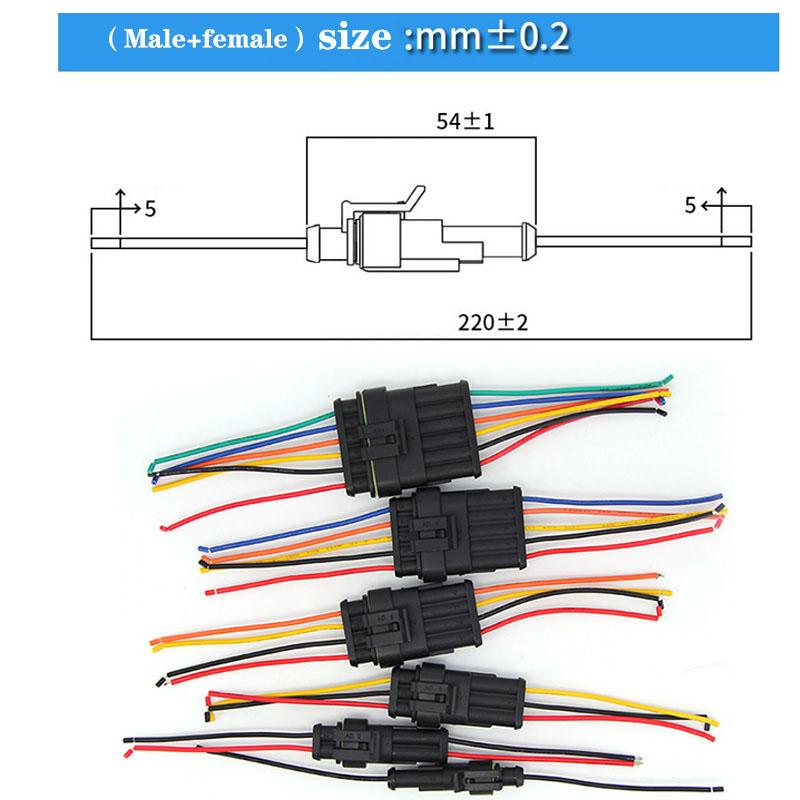 1 пара 1P 2P 3P 4P 5P 6P Way водонепроницаемый электрический автомобильный разъем мужской женский штекер с проводом кабель для автомобиля мотоцикла провода