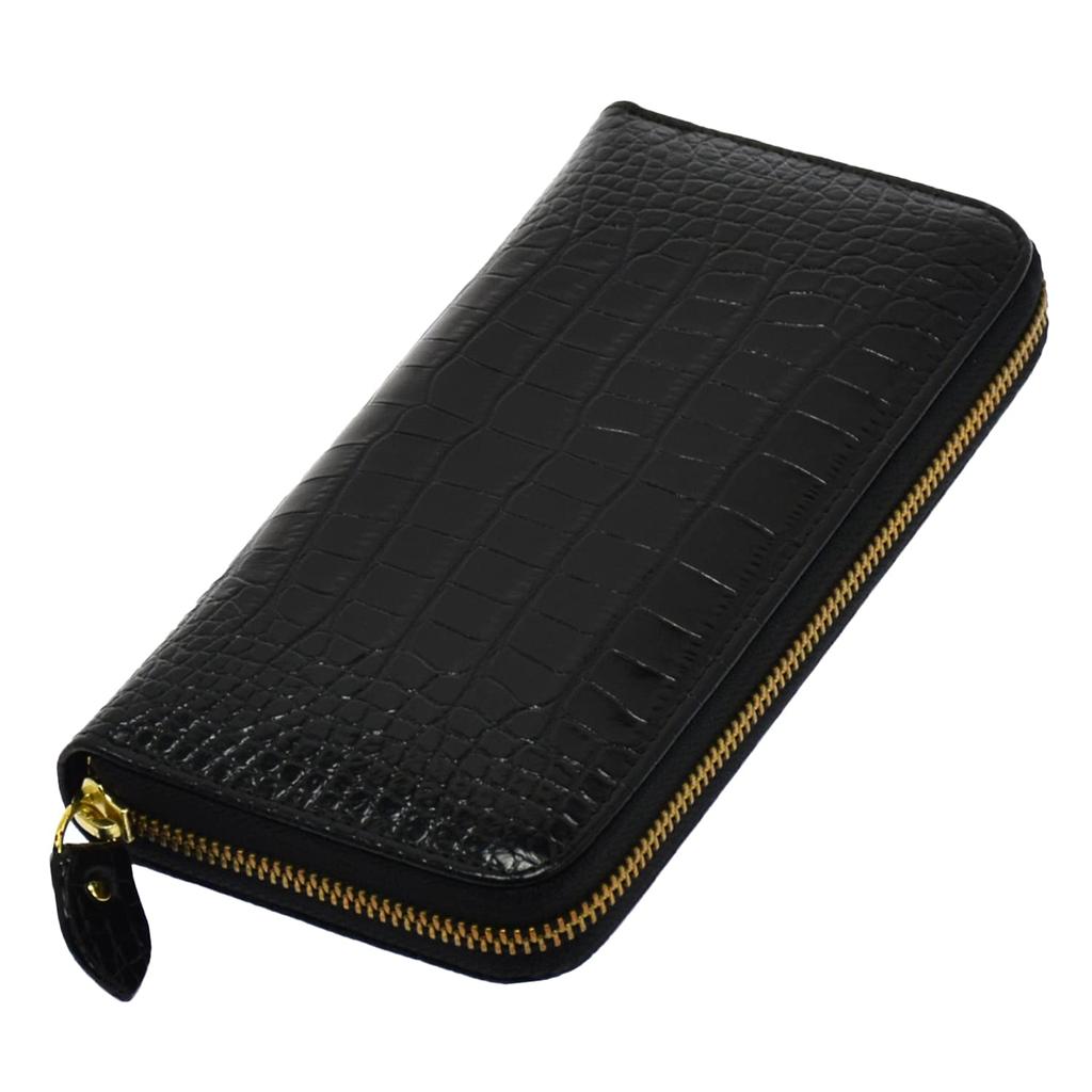 Money Luck UP Crocodile Embossed Long Lucky Lucky Coin Luxury Cowhide Crocodile Crocodile Good Feng Collect Good Times Long Lucky Anniversary Wallet