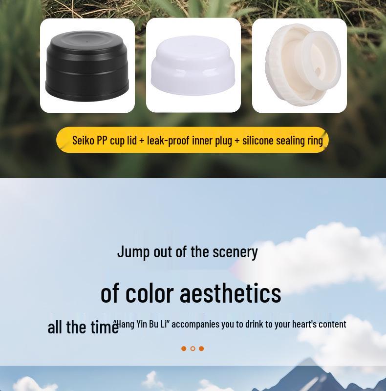 Изолированный дорожный чайник из нержавеющей стали 304 - Портативная бутылка для воды большой вместимости для кемпинга на открытом воздухе.