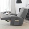 1 2 3 Seater Velvet Recliner Sofa Cover Elastic Split All -Inclusive Sofa Slipcovers Lounge Armchair Covers With Side Pocket
