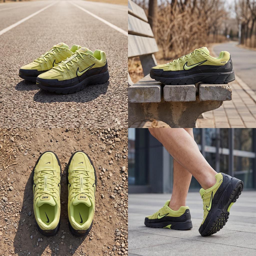Nike Кроссовки мужские P-6000 Premium Limelight зеленые темно-дымчато-серые IF0668-300
