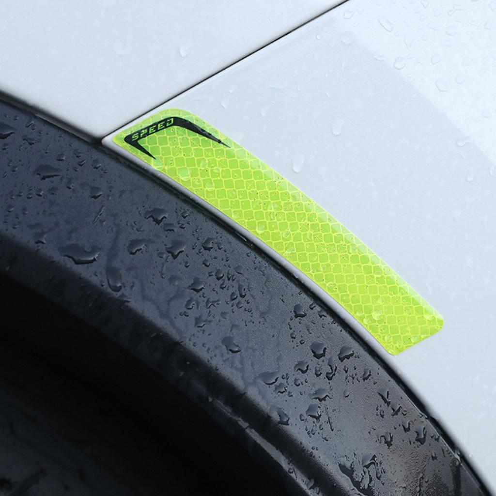 2 шт. светоотражающие наклейки на колеса из ТПЭ, предупреждающие светоотражающие полоски, универсальные наклейки для автомобилей, грузовиков, мотоциклов