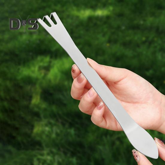 3-Prong Bonsai Rake Stainless Steel Root Rake with Spatula Soil Loosening Pressing Prying Tool for Bonsai Tree Potted Plants