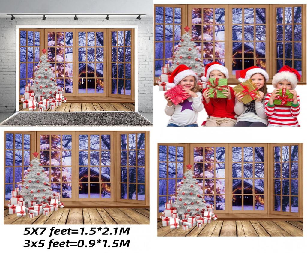 Children's Christmas Photography Backdrop Cloth With Various Designs