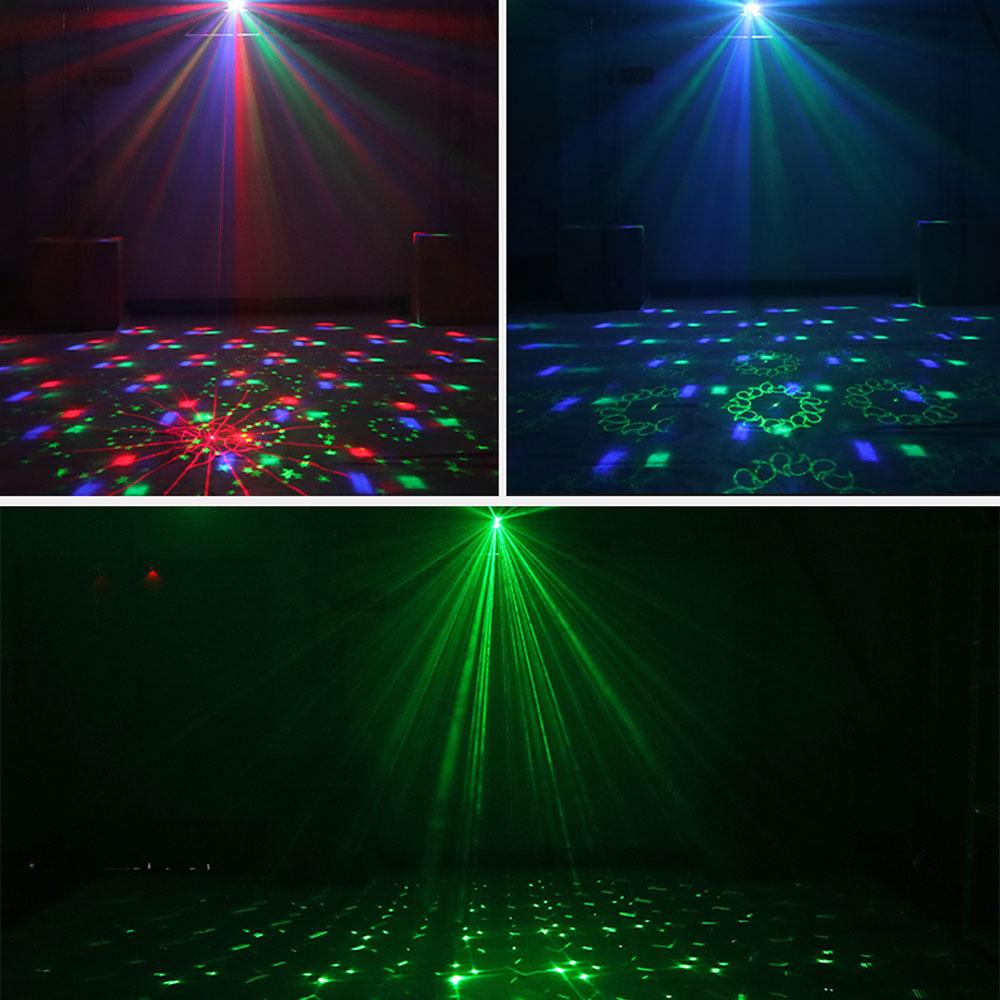 3 в 1 DJ Magic Ball Light Laser LED Stage Disco Light Strobe Light Автоматическое управление звуком Пульт дистанционного управления Сценическое освещение