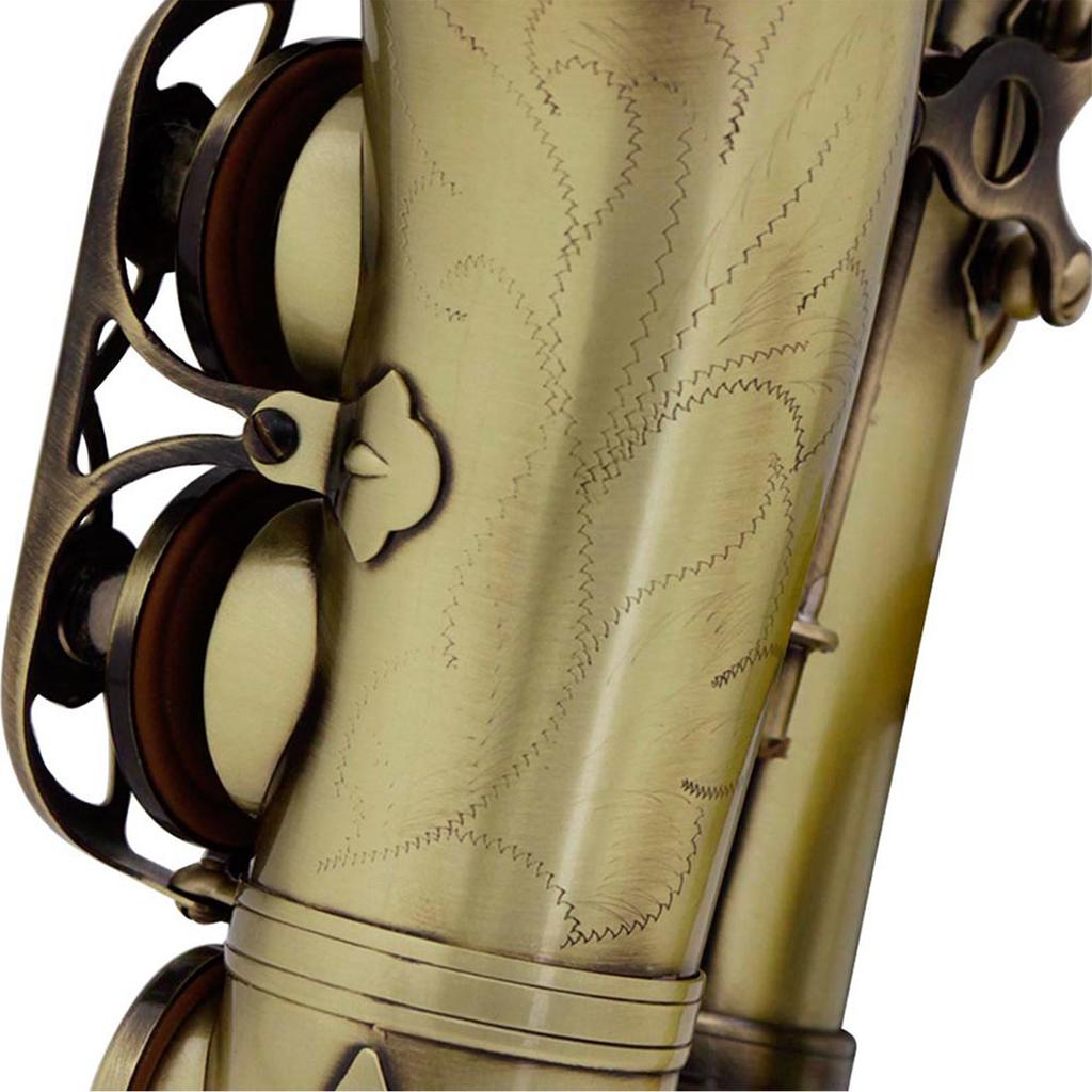 Винтажный сопрано-саксофон Bb, сакс, духовой инструмент из латуни, с кейсом для переноски, перчатками, чистящей салфеткой, щеткой