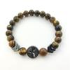 New Life Tree Bracelet For Men Women Natural Tiger Eyes Obsidian Stone Bracelet Aromatherapy Essential Oil Diffuser Bracelet Yoga Strand Jewelry