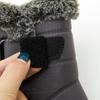 Women Autumn Winter Rabbit Fur High Barrel Warm Velcro Waterproof Snow Boots