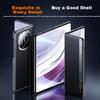 Leather Smart View WindowPhone Case for Huawei Mate X6, Full Coverage Ultra-Thin Magnetic Leather Foldable Screen Smart Flip Cover