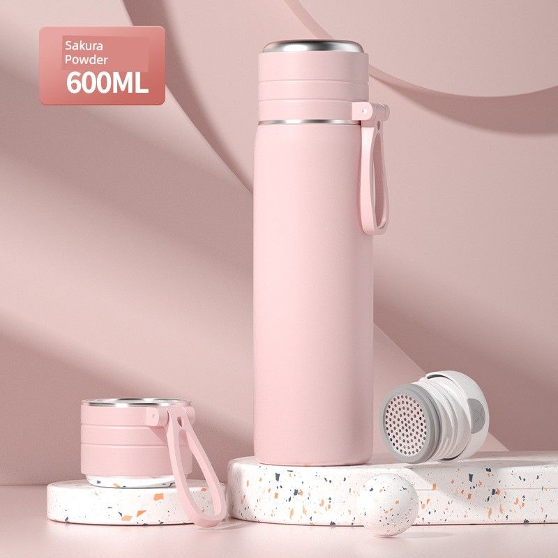 Outdoor Large Capacity Vacuum Cup Men's and Women's 316 Stainless Steel Kettle Portable Car Tea Separation Travel Tea Cup