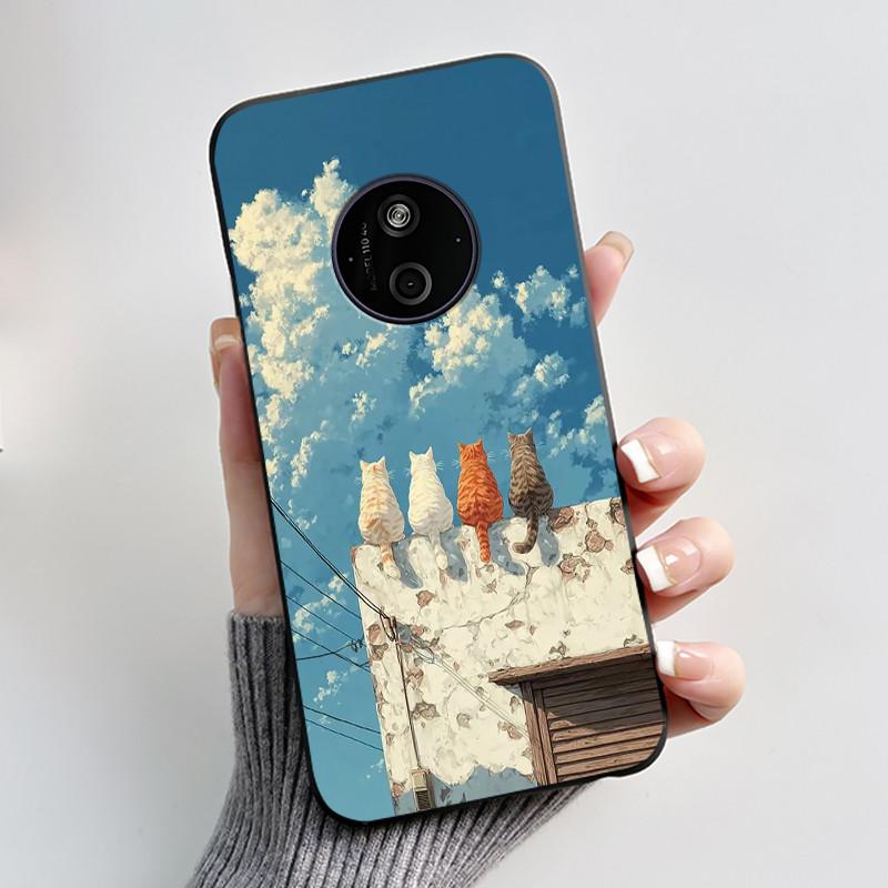 Чехол для Nokia 125 110 4G 2024 HMD 110 Чехол Эстетичный Роскошный Милый Крутой Для Мальчиков Девочек Мягкий Силикон Черный Матовый Крышка-Оболочка для Телефона