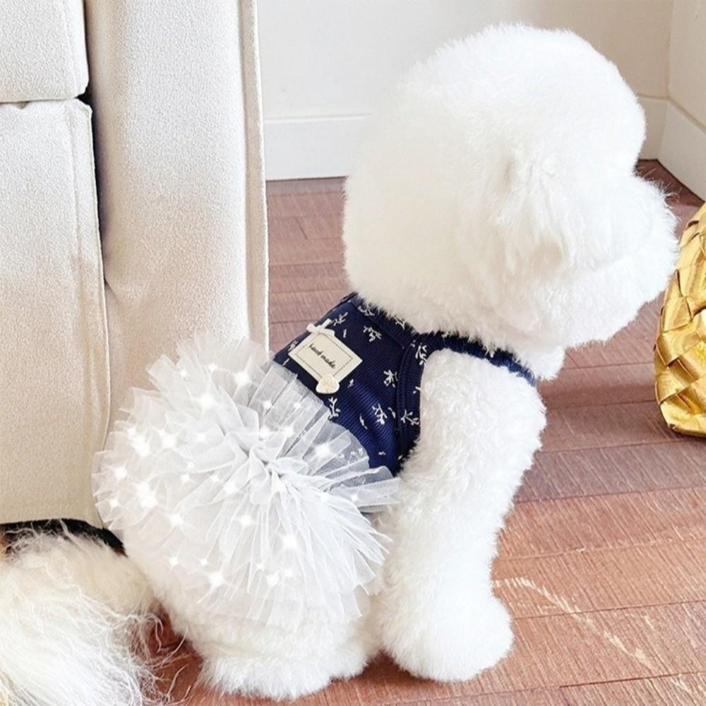 Small Flowers Puppy Tutu Dress Korean Style Pet Apparel New Dog Princess Dress  for Kittens