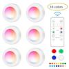 RGB LED Cabinet Light Puck Lamp 16 цветов Timmer Remote Под полкой Кухонный Прилавок Шкаф Освещение Декор