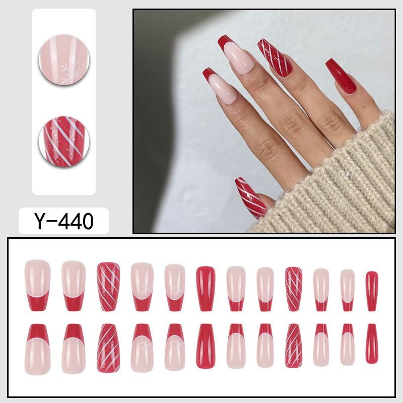 Short Press-On Nails Set With Floral Design Minimalist False Women Wearable Nail Tips In Multiple Colors