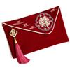 Multiple Patterns Wedding Red Envelope Best Wishes Embroidery New Year Blessing Bag Canvas Bag Tassel Design Red Money Packet