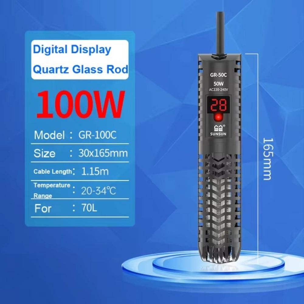 Регулируемый нагреватель для аквариума с ЖК-дисплеем, нагревательный стержень, резервуары для воды