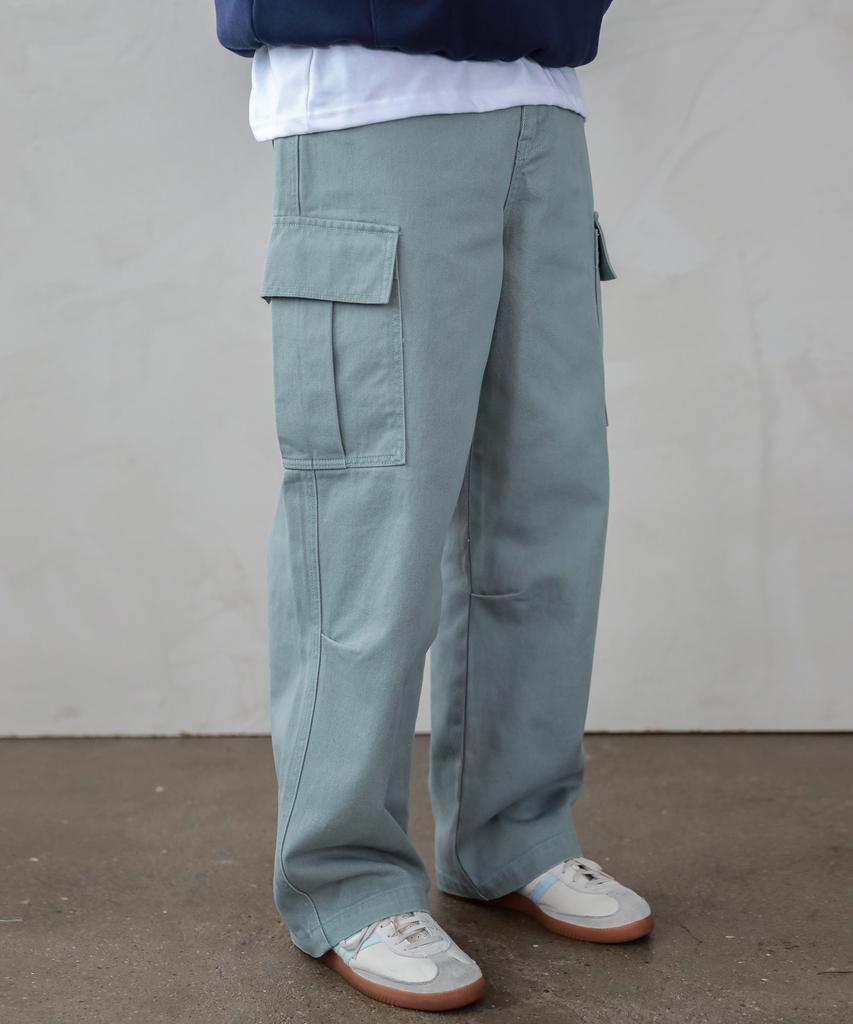 ESN Semi-Wide Cargo Cotton Pants Mint