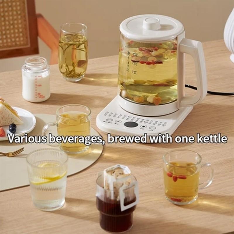 1,8 л Большая емкость Умный чайник для здоровья Бытовой Сохранение тепла Электрический стеклянный чайник Многофункциональный чайник