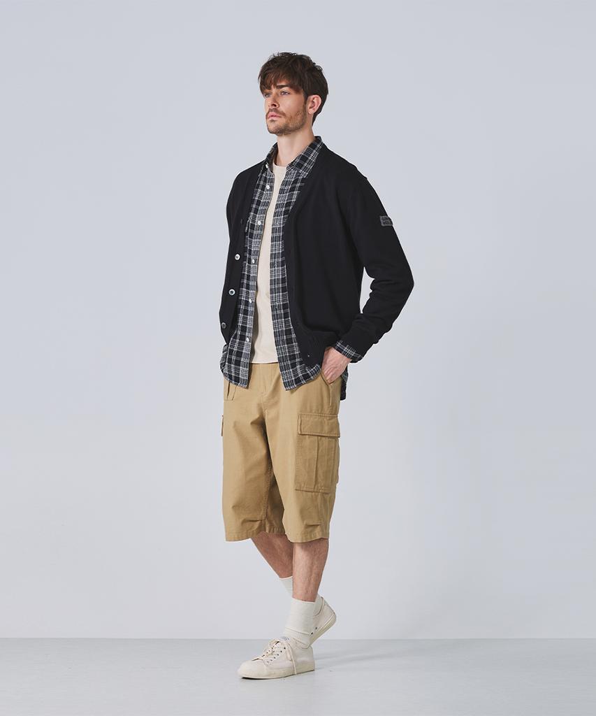 Хлопковый кардиган с V-образным вырезом Guernsey Woollens - Черный
