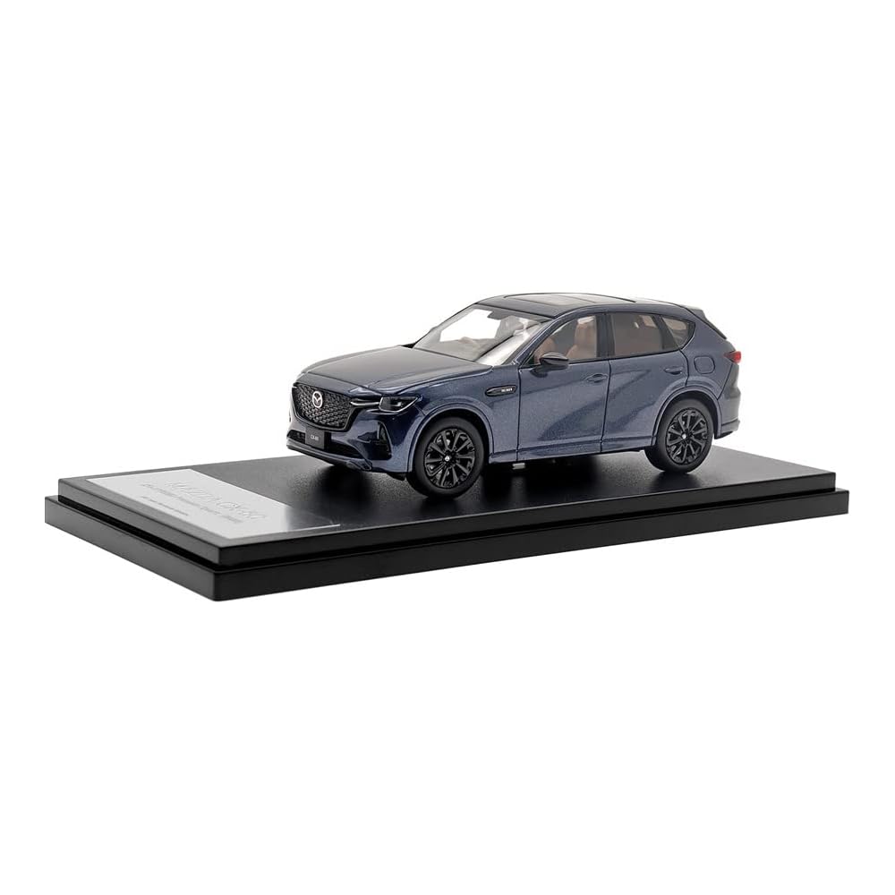 INTERALLIED Hi Story 1/43 Scale Mazda CX-60 XD-HYBRID Premium Sports (2022) Deep Crystal Blue Mica Finished Model