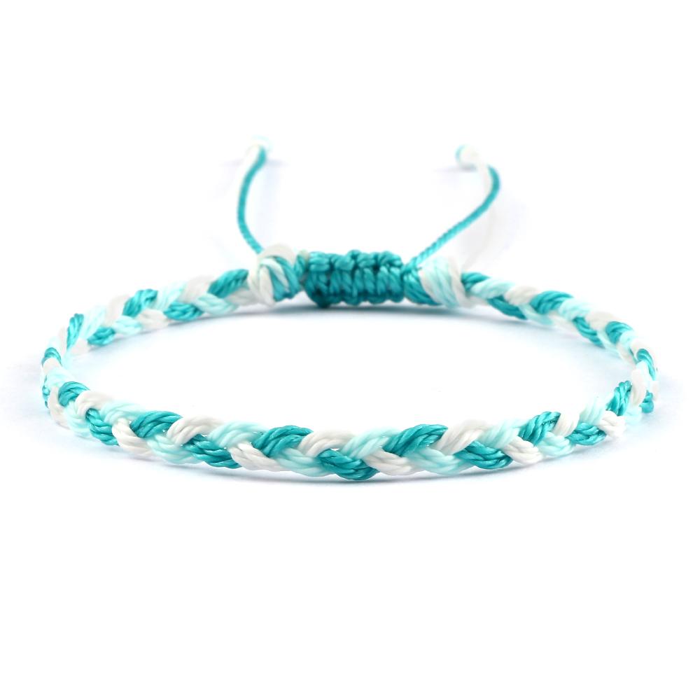30 ручных плетеных браслетов и браслетов-манжет для женщин и мужчин, разноцветные, на вощеном шнуре, плетеный браслет, браслет с подвеской-талисманом йоги, ювелирное изделие, подарок, регулируемый