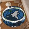 Timberwolves Logo Round mat, Anti-slip Circle Carpet Chair rug For livingroom,Bedroom, doormat home decor Gift Christmas Gifts
