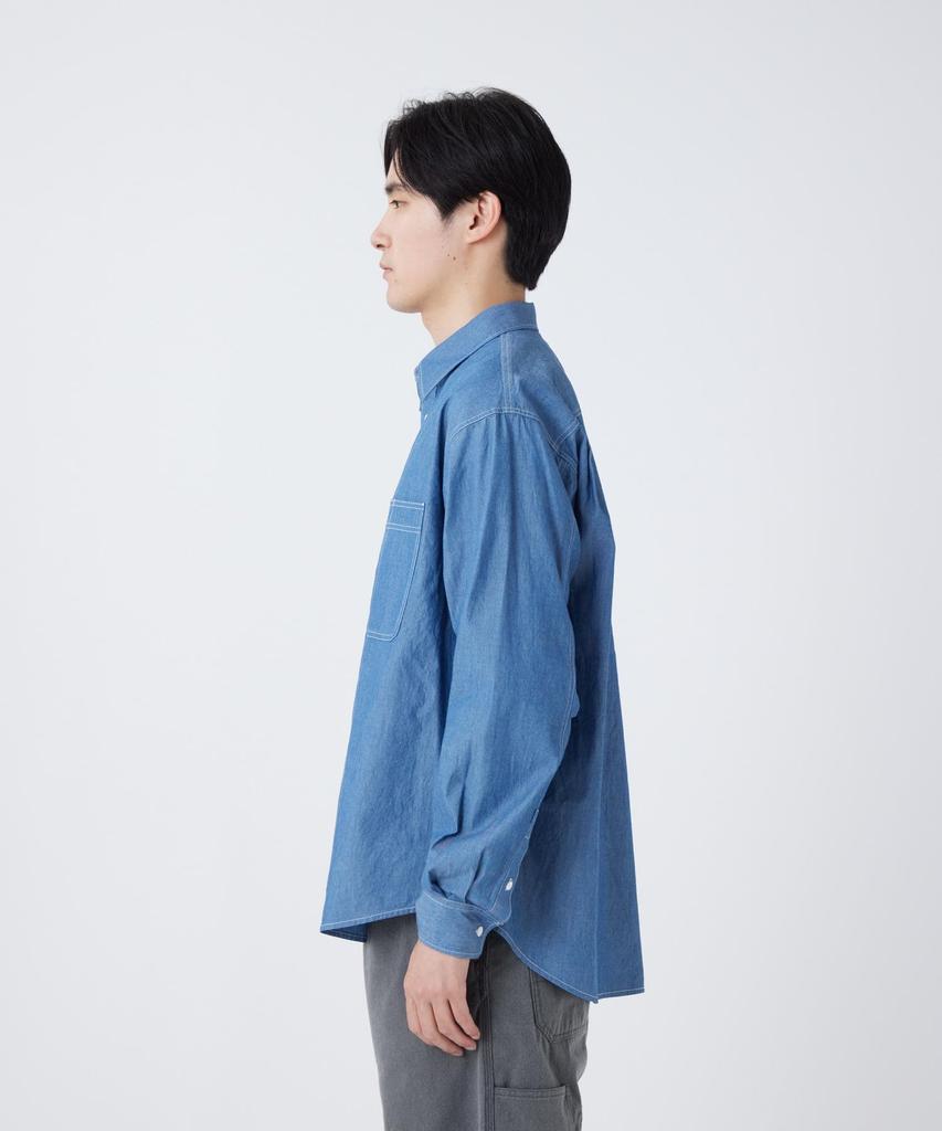 Snow Peak Chambray Work Shirt Tops Shirt Long Sleeve BLACK M SH-26SU003 Men's Women's