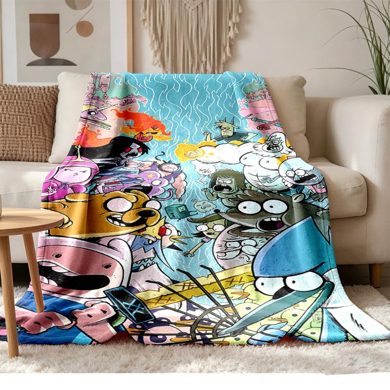 Adventure Time Soft and comfortable flannel Suitable for sofas living rooms outdoor camping travel and also makes a great anniversary gift