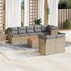 VidaXL Garden Lounge Set with Cushions 9 Pcs, Patio Sofas, Furniture Set, Outdoor Terrace Furniture, Beige 3223735